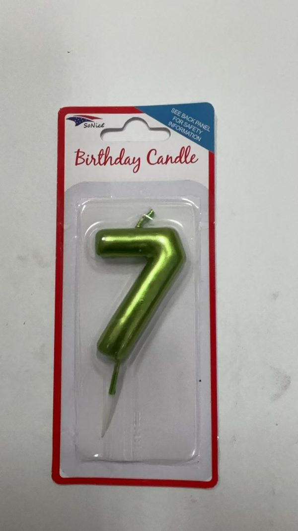 Metallic Birthday Number Candle 0 to 9