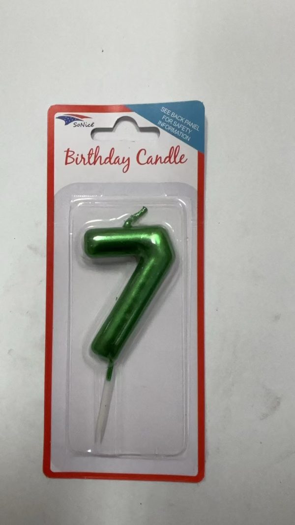 Metallic Birthday Number Candle 0 to 9