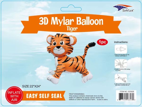 Super Shape Stand Balloon Safari Tiger