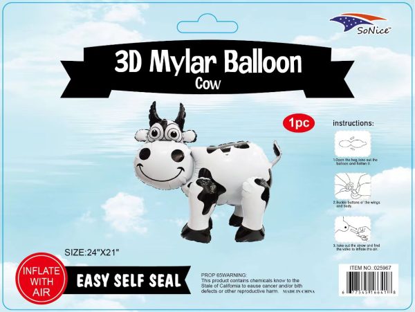 Super Shape Stand Balloon Cow