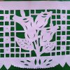 Mexico Papel Picado Flower all white