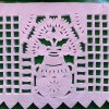 Mexico Papel Picado Flower all white