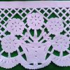Mexico Papel Picado Flower all white