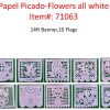 Mexico Papel Picado Flower all white