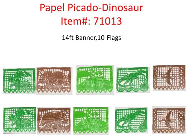 Mexico Papel Picado Dinosaur