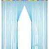 Metallic Fringe Curtain, Pastel Blue