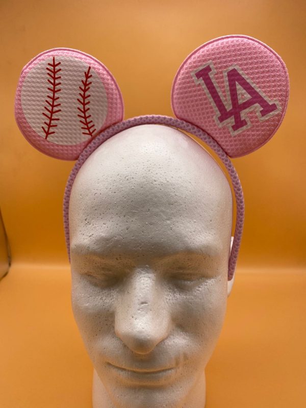 Ear headband , LA Baseball theme pink