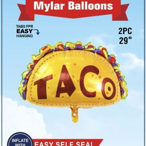 2 pcs Mylar Balloon Taco