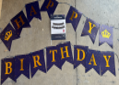 Themed Party Banner, HBD Blue Crown