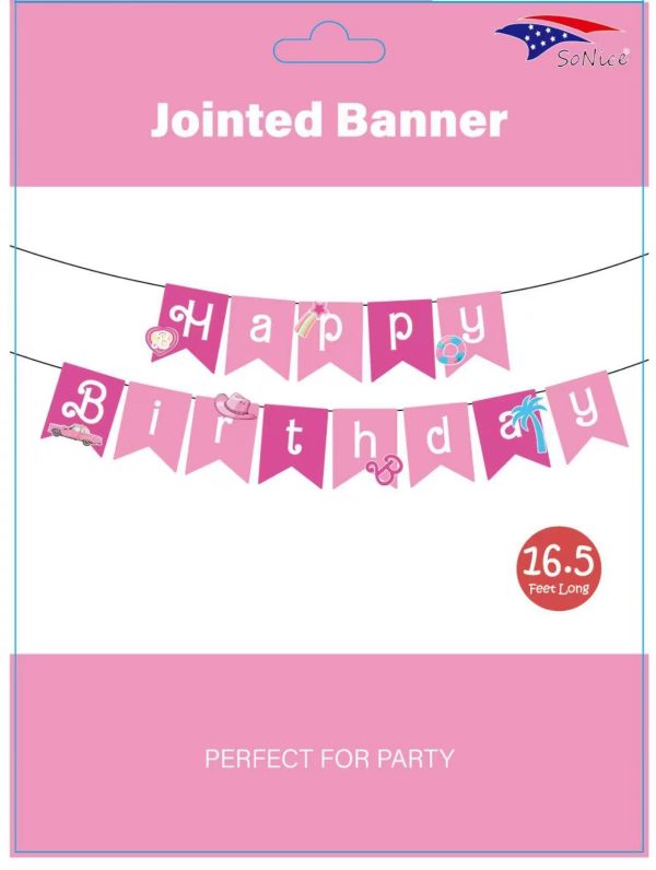 Themed Party Banner, HBD Pretty Girl