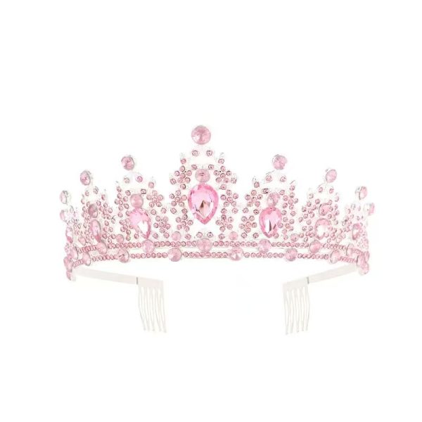 Rhinestone Tiara Crown pink