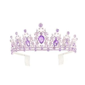 Rhinestone Tiara Crown purple