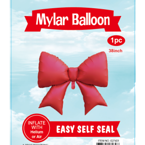 38" Mylar Balloon Bow red