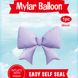 38" Mylar Balloon Bow pastel lavender