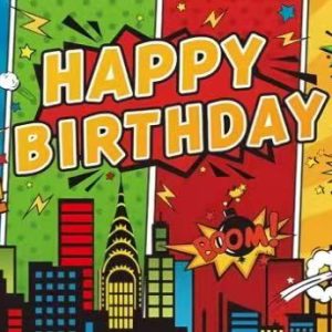 Vinyl Party Backdrop Banner Superheroes