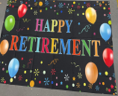 Vinyl Party Backdrop Banner Happy Retirement