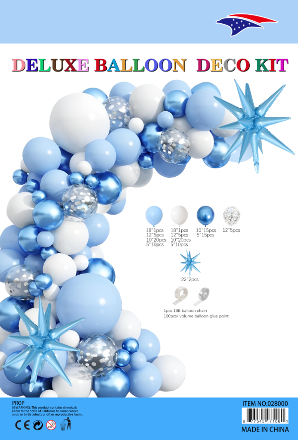 Themed Balloon Garland kit BLUE