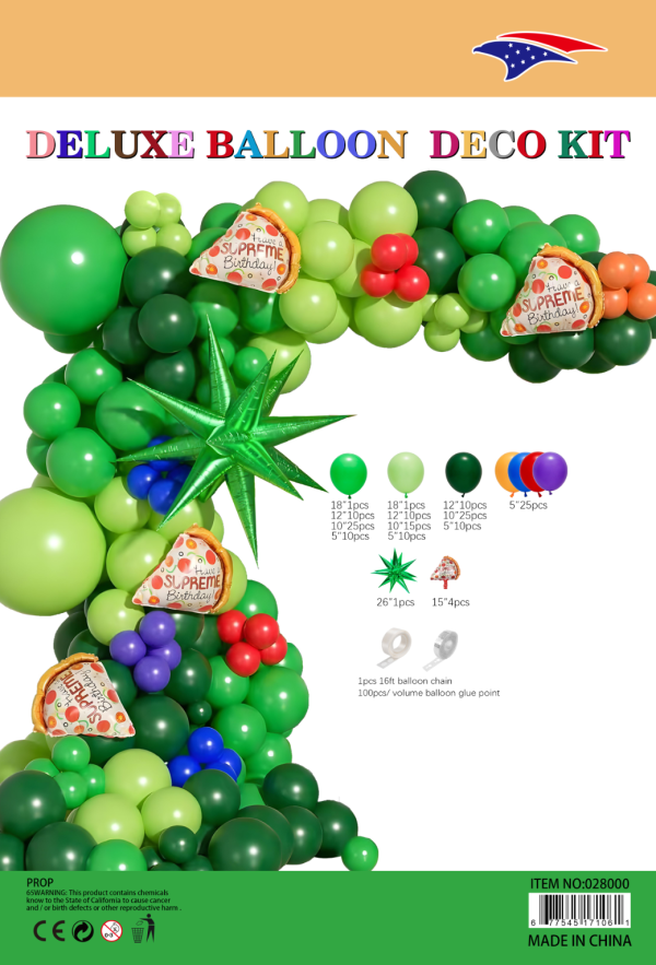 Themed Balloon Garland kit TURTLE