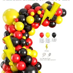 Themed Balloon Garland kit YELLOW LIGHTNING