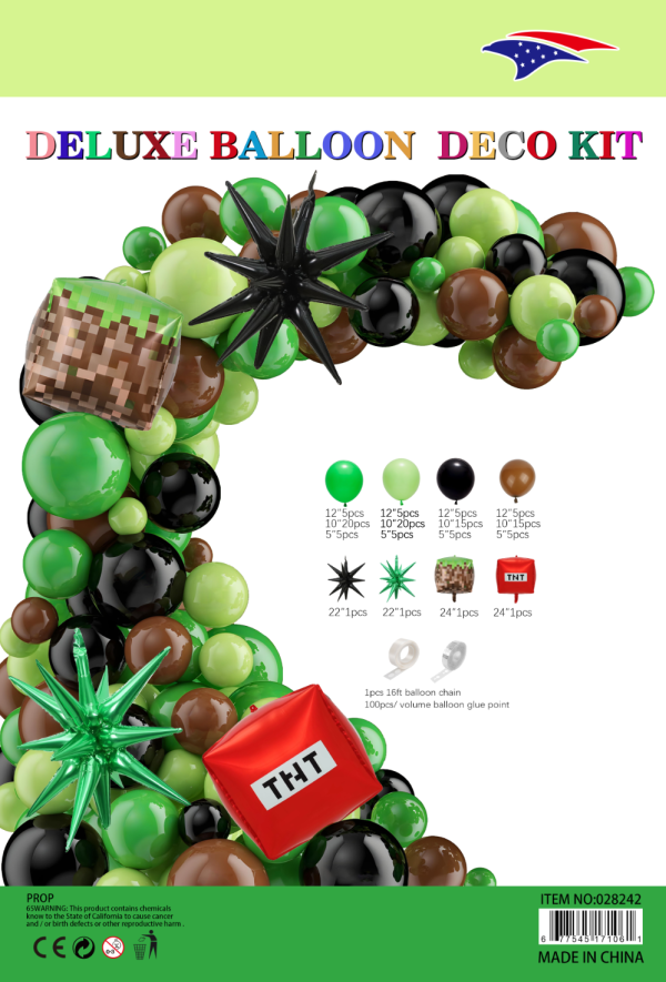 Themed Balloon Garland kit MINING