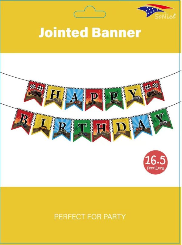 Themed Party Banner, Monster Truck