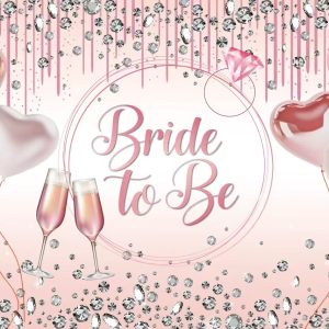 Vinyl Party Backdrop Banner Bride to be