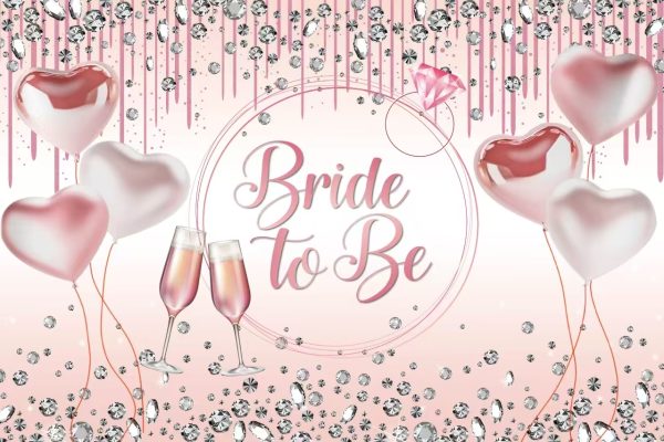 Vinyl Party Backdrop Banner Bride to be