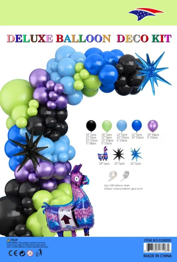 Themed Balloon Garland kit, Battle Royale Gamer