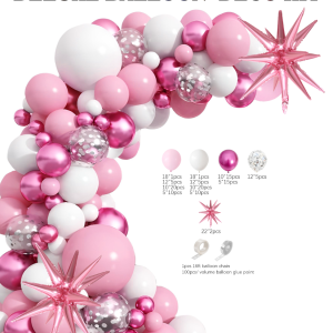 Themed Balloon Garland kit, Pink
