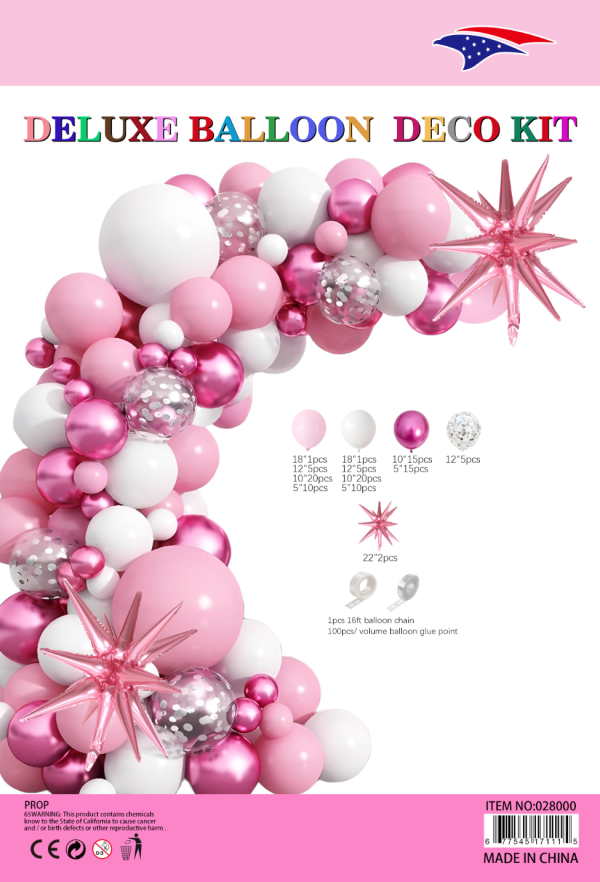 Themed Balloon Garland kit, Pink
