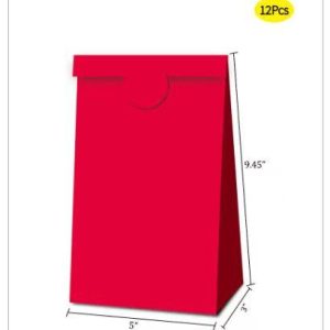 Craft Bags pack of 12PCS  with Sticker, Red
