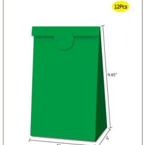 Craft Bags pack of 12PCS  with Sticker, Emerald