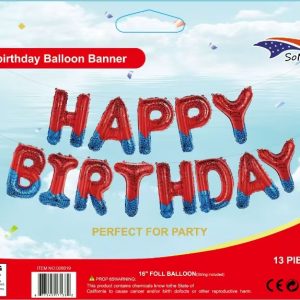 Mylar Balloons Banner "HAPPY BIRTHDAY"  SPIDER