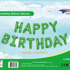 Mylar Balloons Banner "HAPPY BIRTHDAY"  MINING