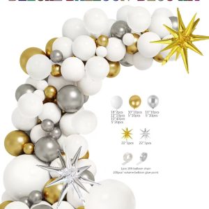 Themed Balloon Garland kit, WHITE/Wedding