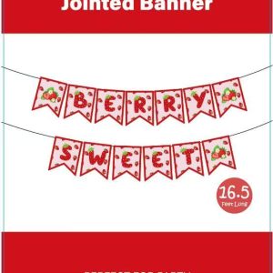 Themed Party Banner, BERRY SWEET/STRAWBERRY