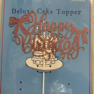 Themed  Cake Topper Glitter Bow, Coquette