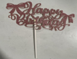 Themed  Cake Topper Glitter Bow, Coquette