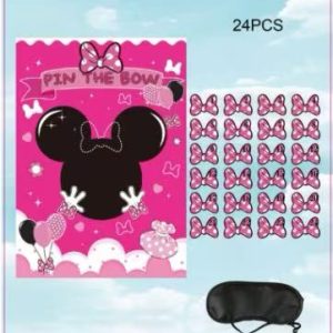 Pin the  BOW Party Game ,GIRL