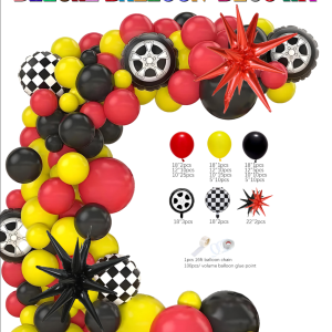 Themed Balloon Garland kit, Racing