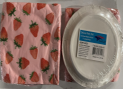 Napkin & plates Party set, Strawberry