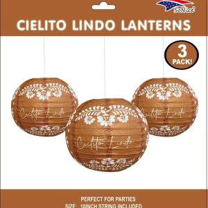 10" Themed Lanterns 3pcs Cielito Lindo