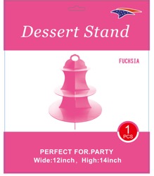 3 Layers Dessert Stand, Fuchsia
