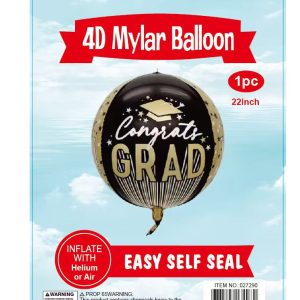 Themed Mylar Balloon Round , Congrats GRAD
