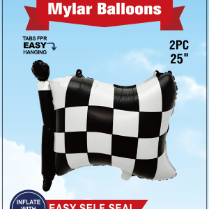 Themed Mylar Balloon 2pcs Cherckered Flag