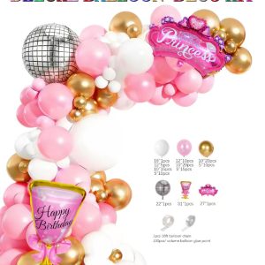 Themed Balloon Garland kit, Birthday Queen