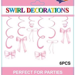 Themed Decoration Swirls 6 CT, Cosquette Bow