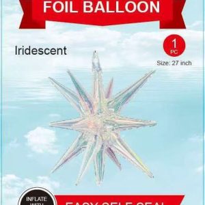 Iridescent Starburst Foil Balloon