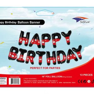 Boy Theme Happy Birthday Foil Balloon Banner - Wholesale