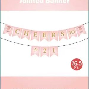 Cheer to 21Happy Birthday Banner